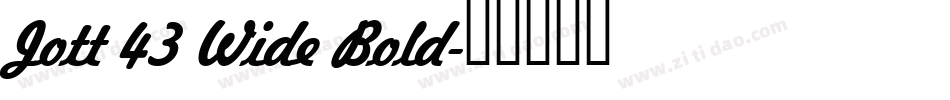 Jott 43 Wide Bold字体转换
